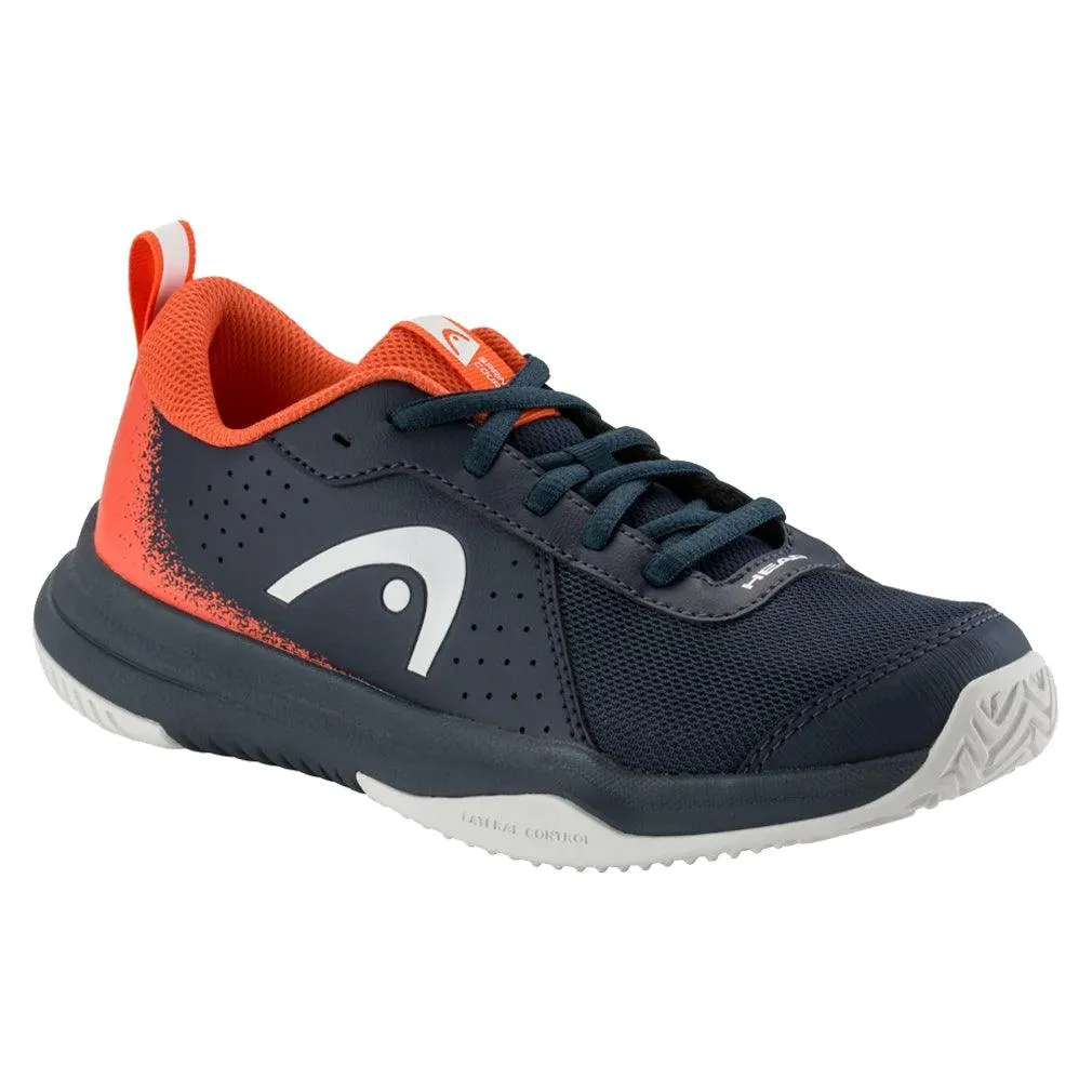 Juniors Sprint Court 4.0 Clay Tennis Shoes Dark Blue and Red