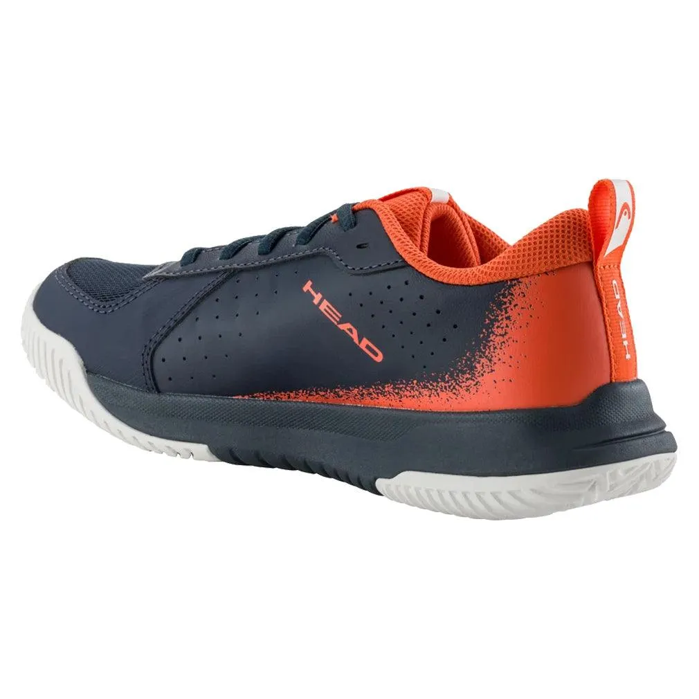Juniors Sprint Court 4.0 Clay Tennis Shoes Dark Blue and Red