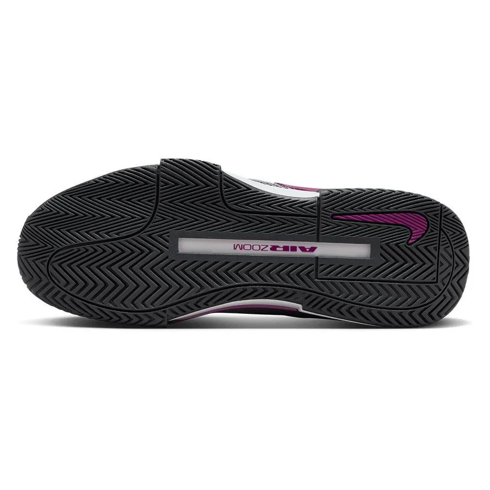 Juniors' Zoom GP Challenge 1 Tennis Shoes Smoke Grey and Sangria