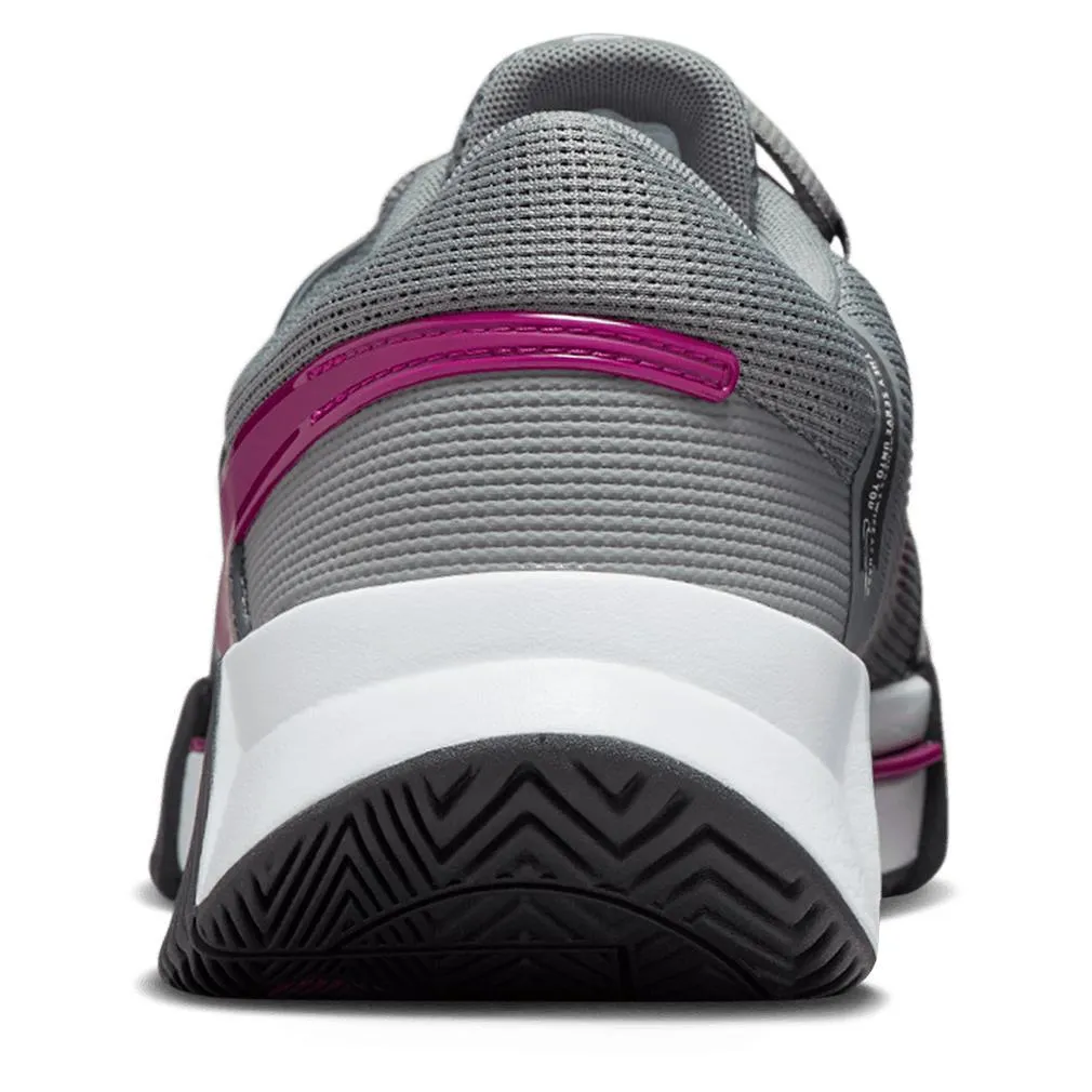 Juniors' Zoom GP Challenge 1 Tennis Shoes Smoke Grey and Sangria