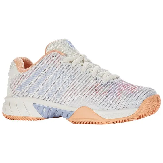 K-Swiss Hypercourt Express 2 White, Peach, & Heather Women's Clay Court Tennis Shoes