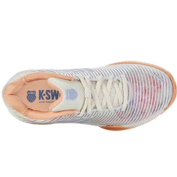 K-Swiss Hypercourt Express 2 White, Peach, & Heather Women's Clay Court Tennis Shoes