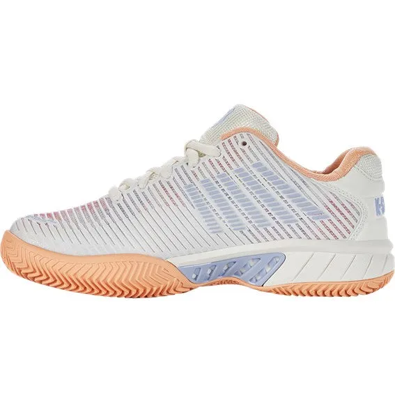 K-Swiss Hypercourt Express 2 White, Peach, & Heather Women's Clay Court Tennis Shoes