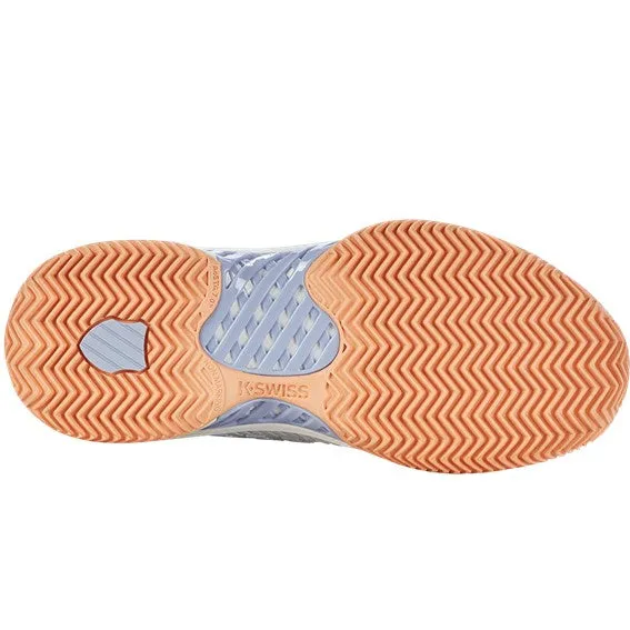 K-Swiss Hypercourt Express 2 White, Peach, & Heather Women's Clay Court Tennis Shoes