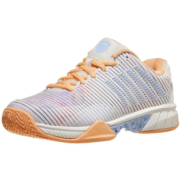 K-Swiss Hypercourt Express 2 White, Peach, & Heather Women's Tennis Shoes
