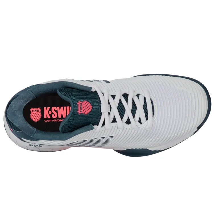 K-Swiss Hypercourt Express 2 White, Stargazer, and Neon Blade Men's Tennis Shoes