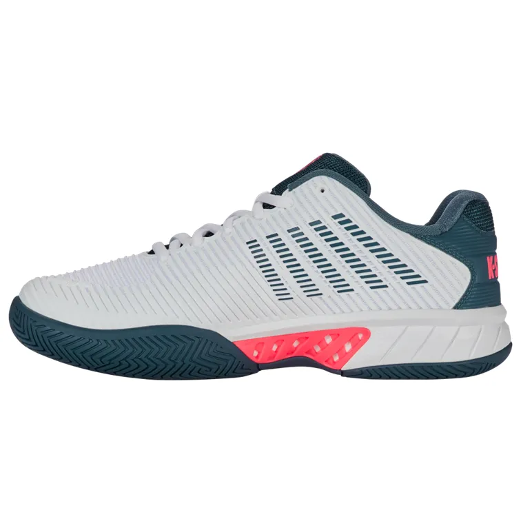 K-Swiss Hypercourt Express 2 White, Stargazer, and Neon Blade Men's Tennis Shoes