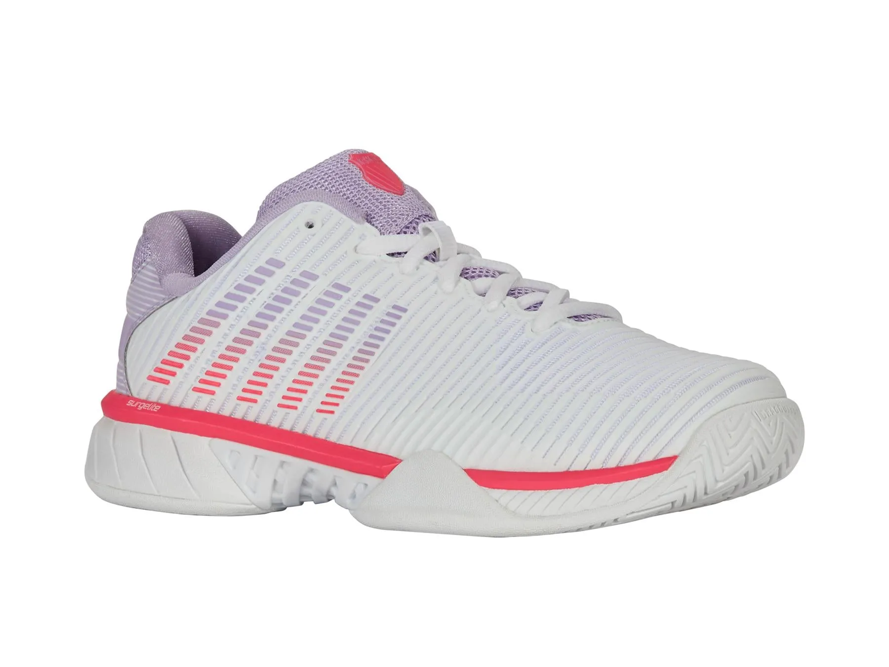 K-Swiss Hypercourt Express 2 Womens Tennis Shoes - White / Orchid Petal / Neon
