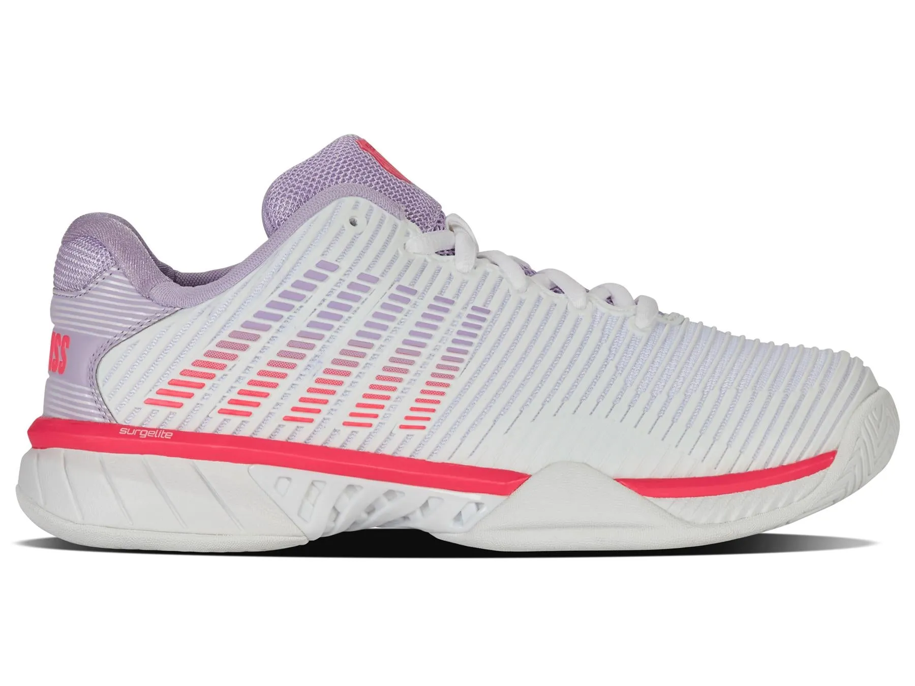 K-Swiss Hypercourt Express 2 Womens Tennis Shoes - White / Orchid Petal / Neon