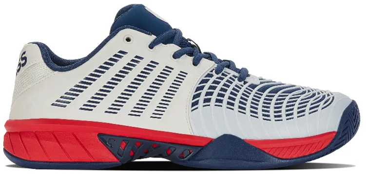 K-Swiss Men's Hypercourt Express Light All Court (White/Blue/Red)