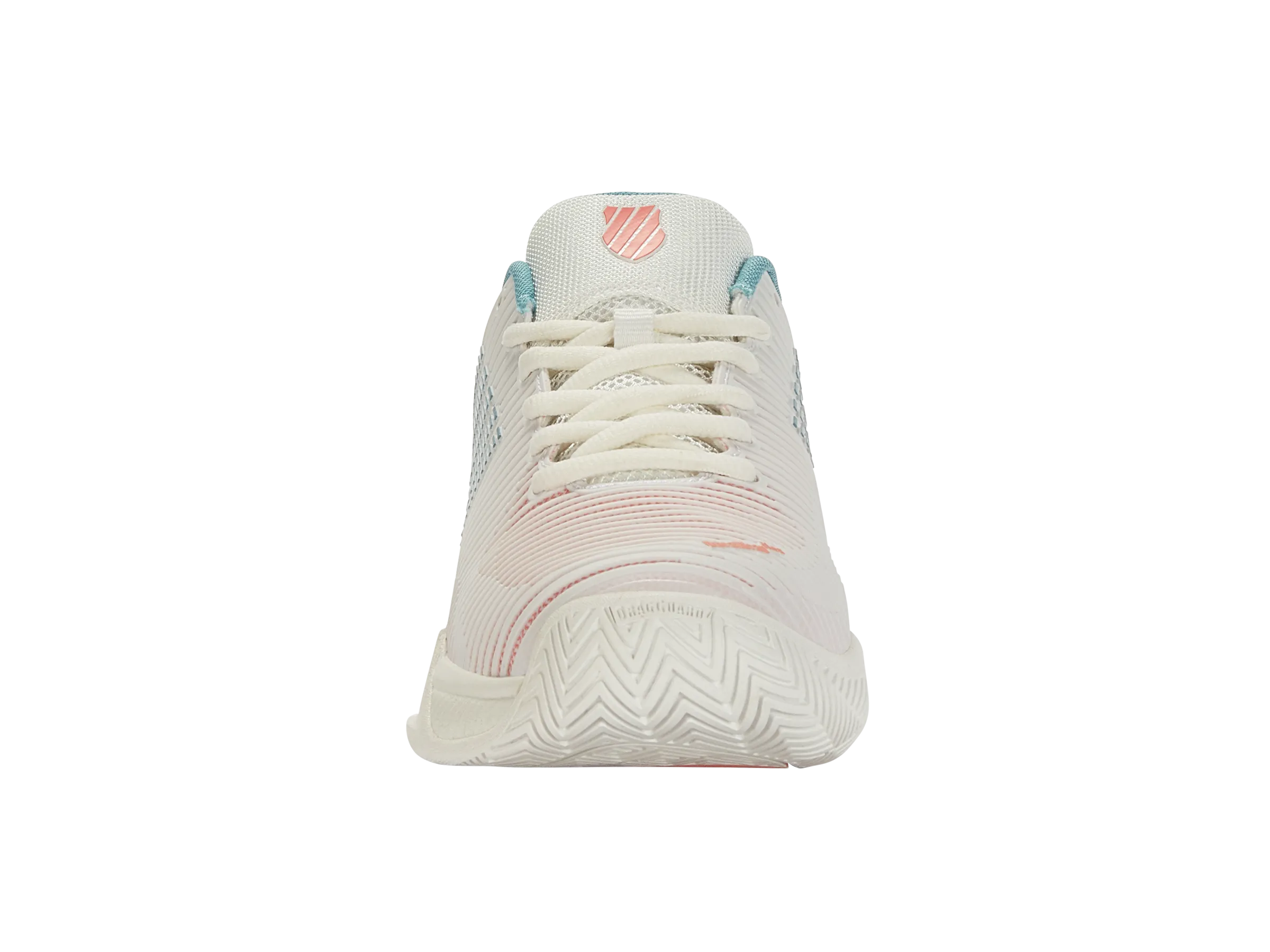 K-Swiss Women's Hypercourt Express 2 Tennis Shoes in Blanc De Blanc/ Nile Blue/ Desert Flower