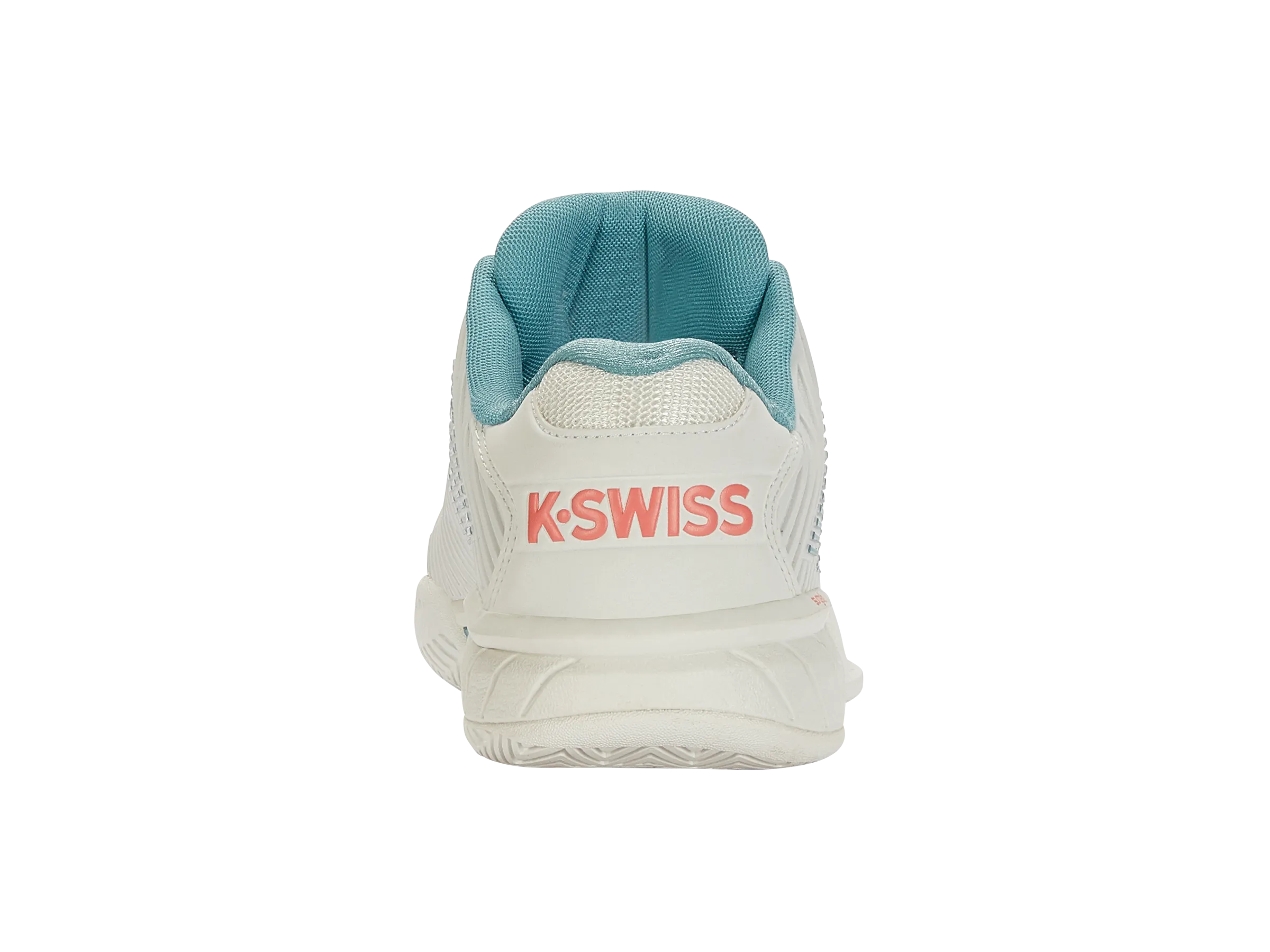 K-Swiss Women's Hypercourt Express 2 Tennis Shoes in Blanc De Blanc/ Nile Blue/ Desert Flower