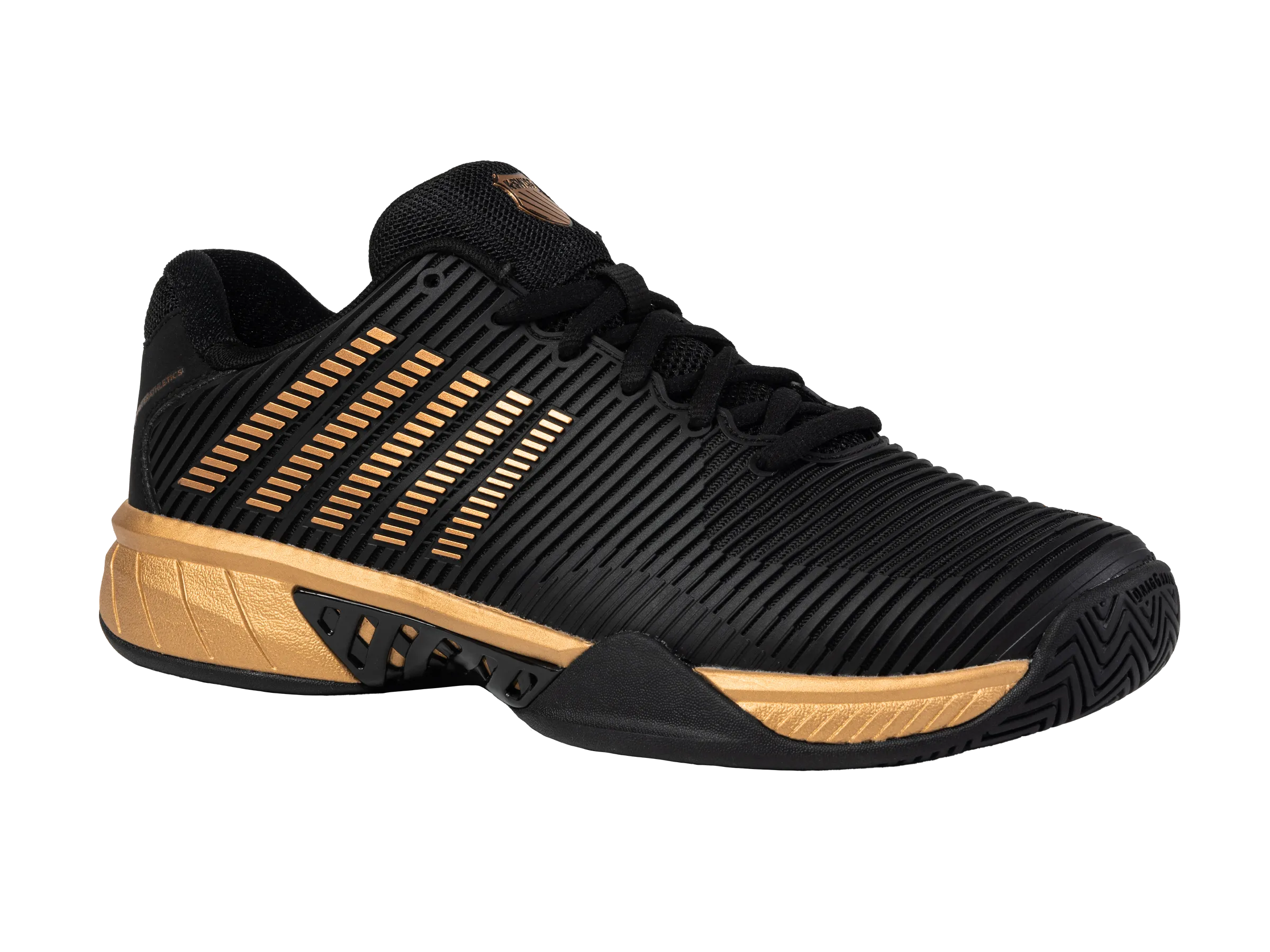 K-Swiss/Master Athletics Men's Hypercourt Express 2 Tennis Shoe (Black/Gold)
