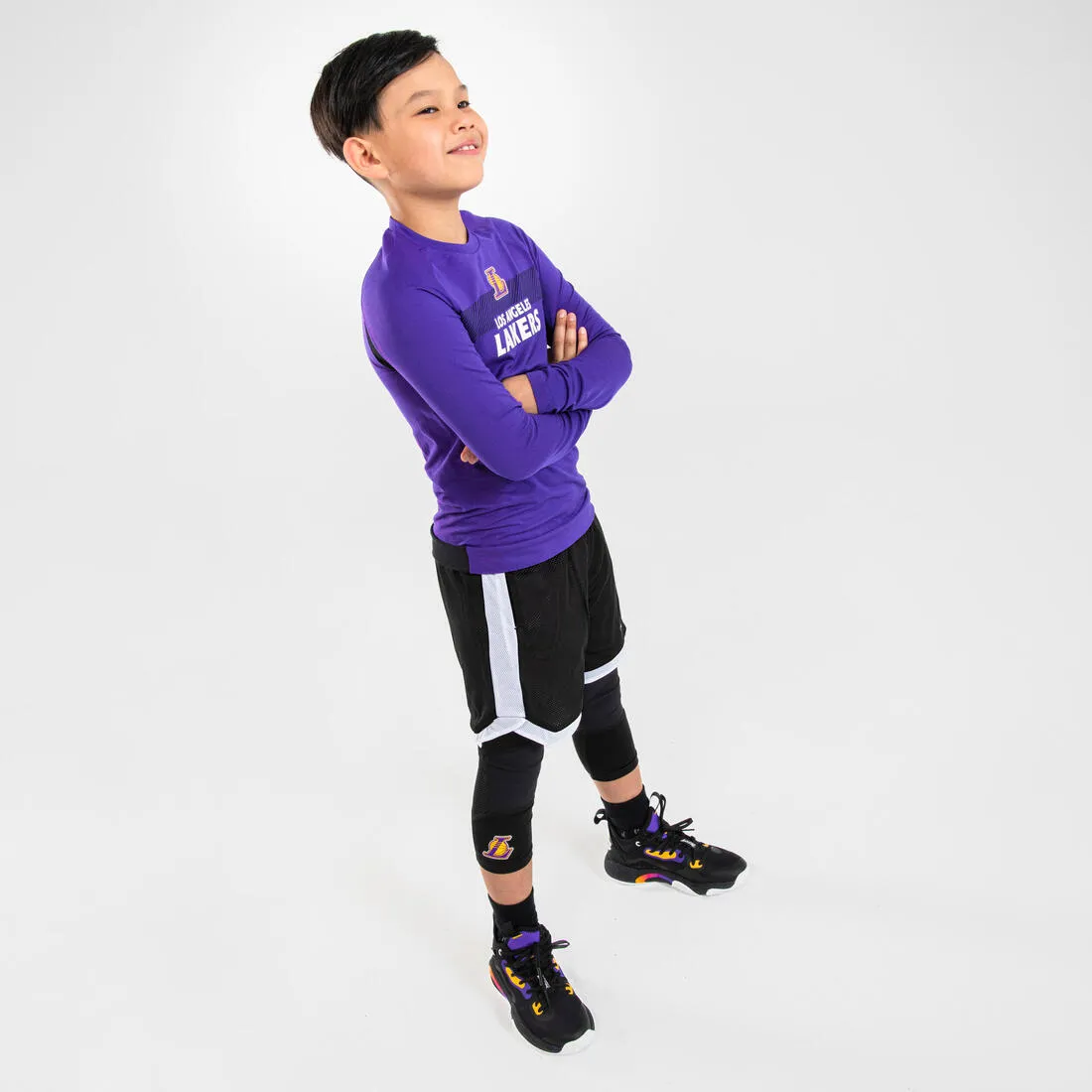 Kids' Basketball Shoes SE900 Mini Me - White/NBA Brooklyn Nets