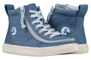 Kids' Denim Rainbow Thread Billy Classic Lace Highs