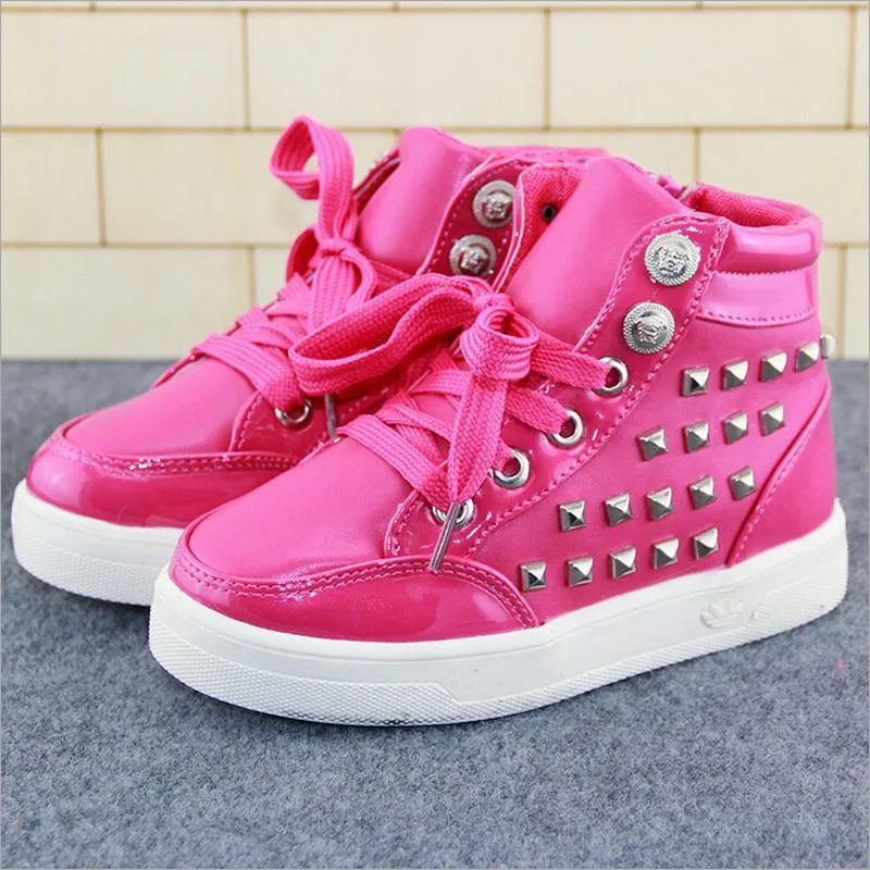 Kids High Top Rivet Lace Ups