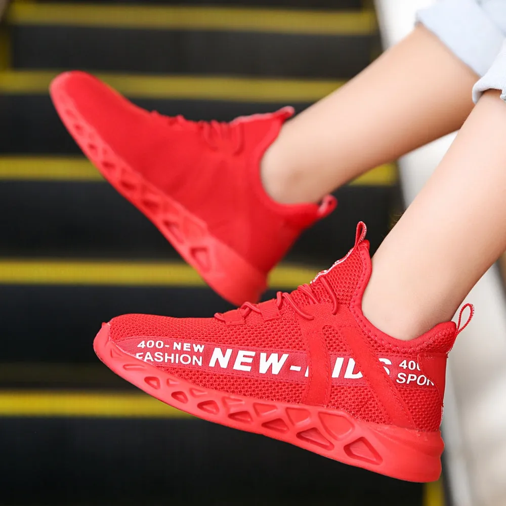 Kids Running Sneakers Mesh Tennis Sport Shoes Casual Walking Shoes