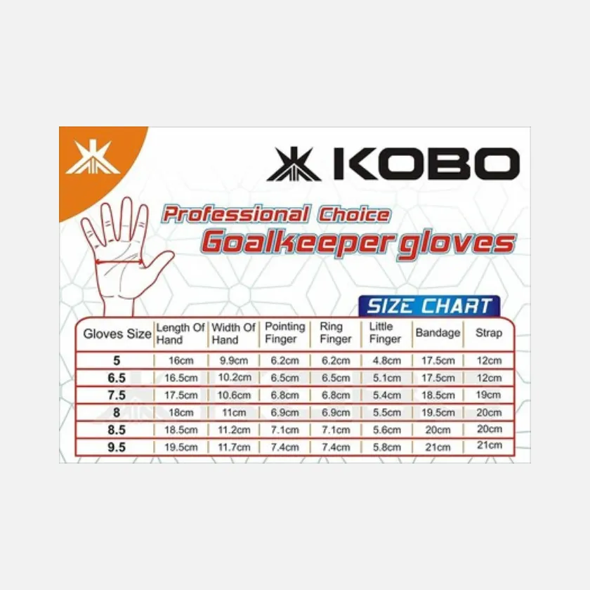 Kobo Elite Pro Football/Soccer Goal Keeper Practice Gloves -Yellow/Blue