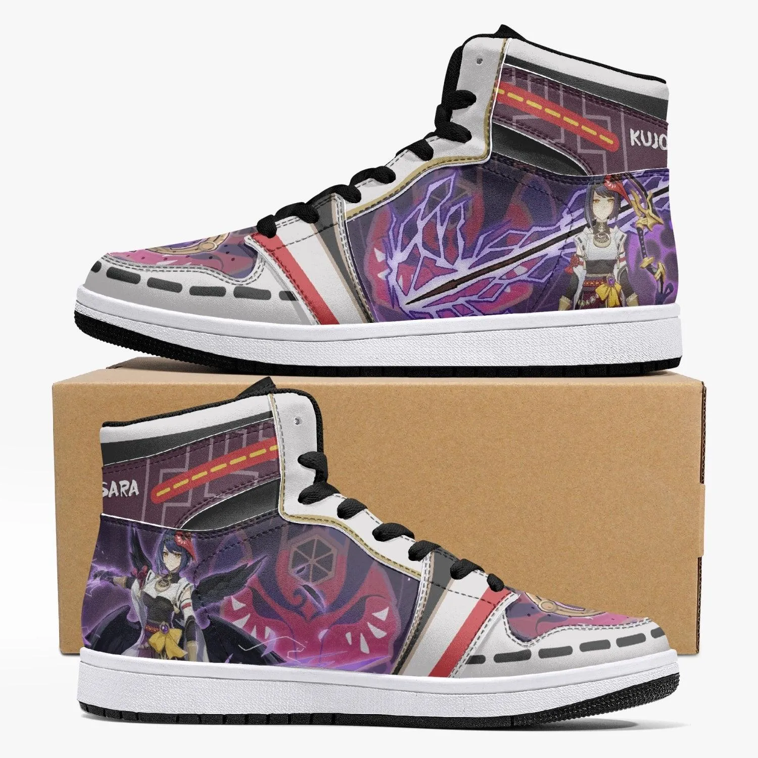 Kujou Sara Genshin Impact Mid 1 Basketball Shoes