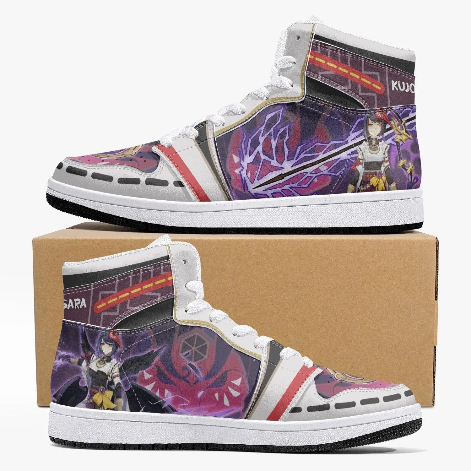 Kujou Sara Genshin Impact Mid 1 Basketball Shoes