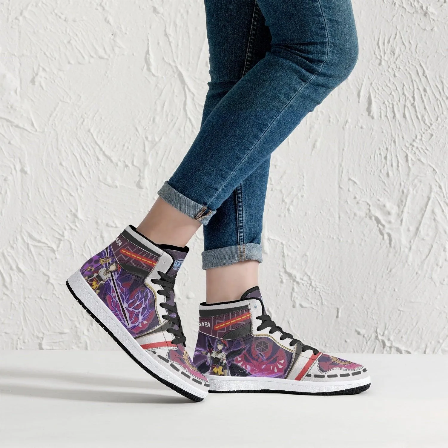 Kujou Sara Genshin Impact Mid 1 Basketball Shoes