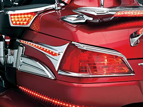 Kuryakyn 3233 Motorcycle Lighting Accent Accessory: LED Trunk Accent Swoops for 2006-17 Honda Gold Wing GL1800 Motorcycles, Chrome, 1 Pair