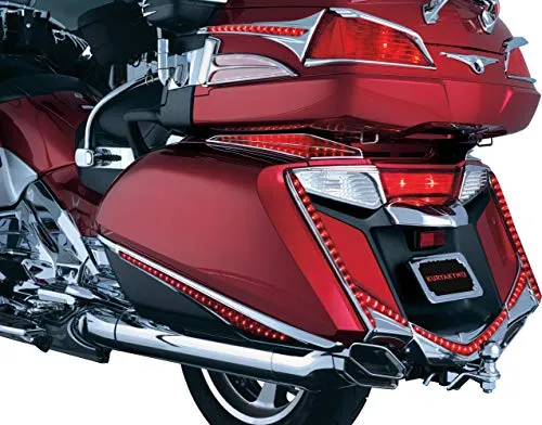 Kuryakyn 3233 Motorcycle Lighting Accent Accessory: LED Trunk Accent Swoops for 2006-17 Honda Gold Wing GL1800 Motorcycles, Chrome, 1 Pair