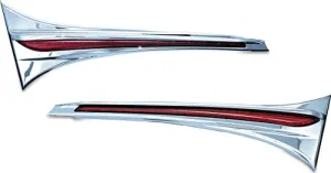 Kuryakyn 3233 Motorcycle Lighting Accent Accessory: LED Trunk Accent Swoops for 2006-17 Honda Gold Wing GL1800 Motorcycles, Chrome, 1 Pair