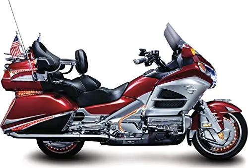 Kuryakyn 3233 Motorcycle Lighting Accent Accessory: LED Trunk Accent Swoops for 2006-17 Honda Gold Wing GL1800 Motorcycles, Chrome, 1 Pair