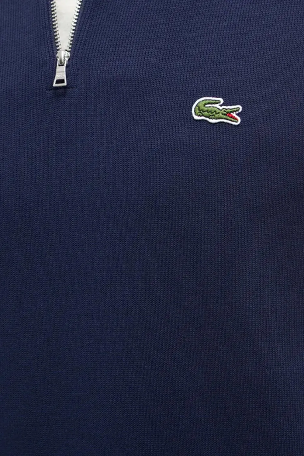 LACOSTE ESSENTIALS HALF ZIP RIBBED KNIT AH0235