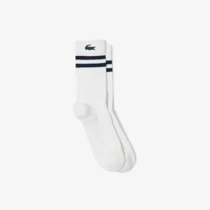 LACOSTE MENS BREATHABLE JERSEY TENNIS SOCKS