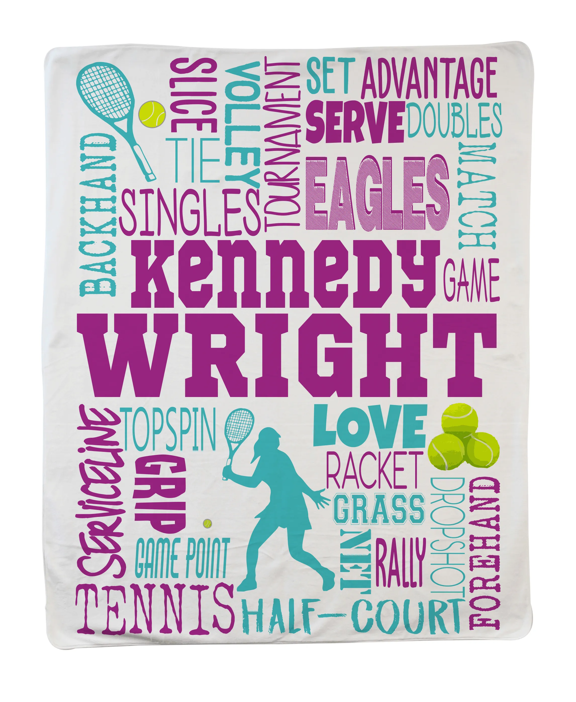 Large Tennis Blanket - Girl