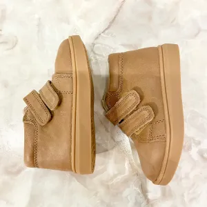 Leather High Top Sneaker | Sand
