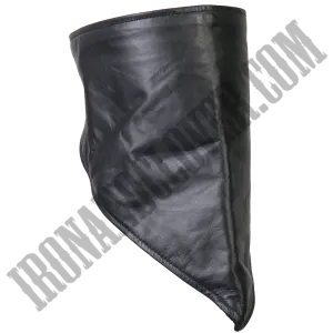 Leather Neck Warmer with Fleece Lining