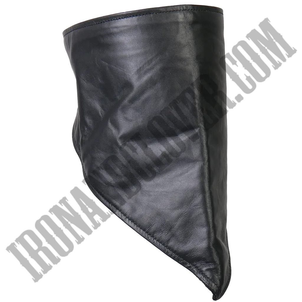 Leather Neck Warmer with Fleece Lining