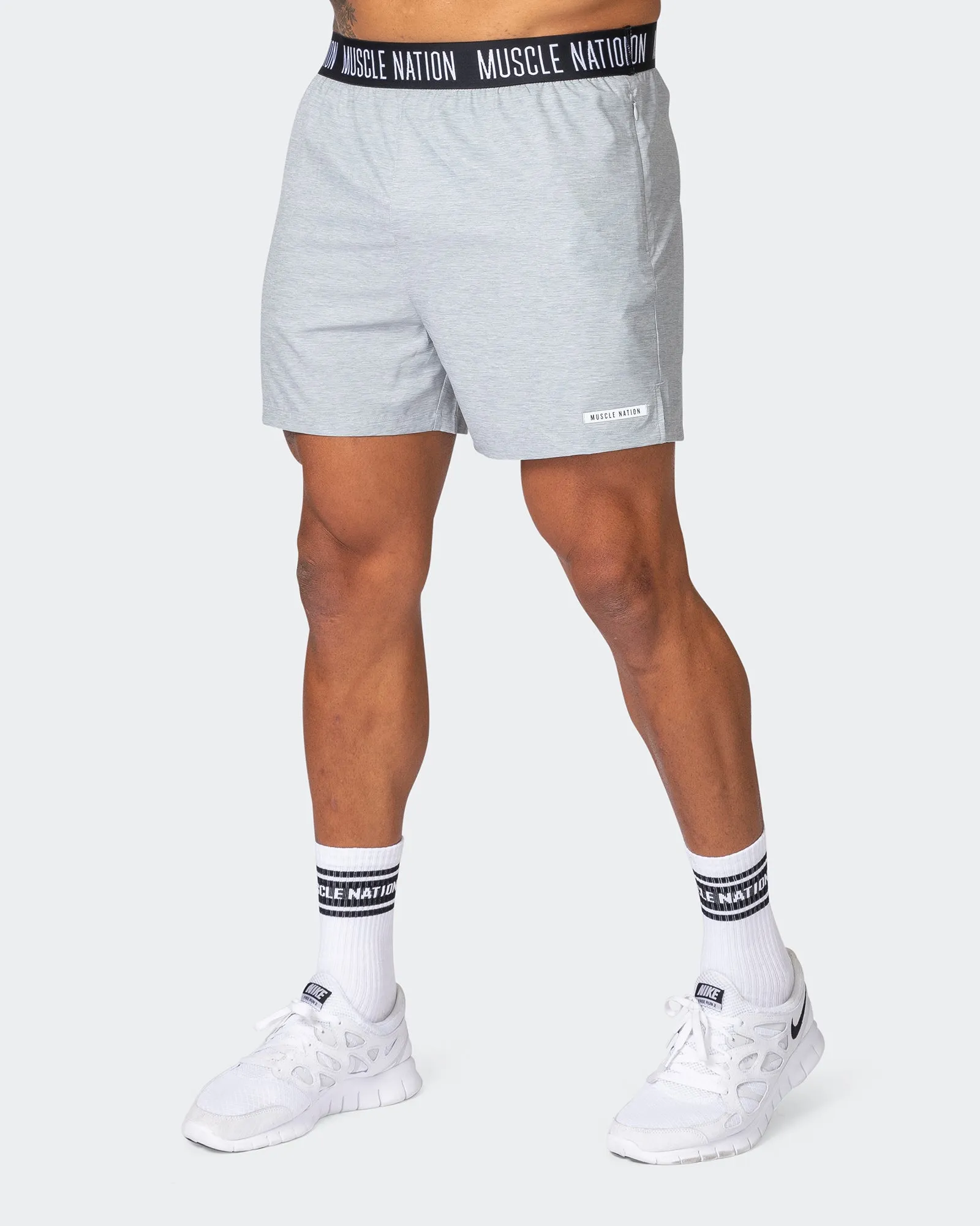 Level Up Training 4" Shorts - Quiet Grey Marl