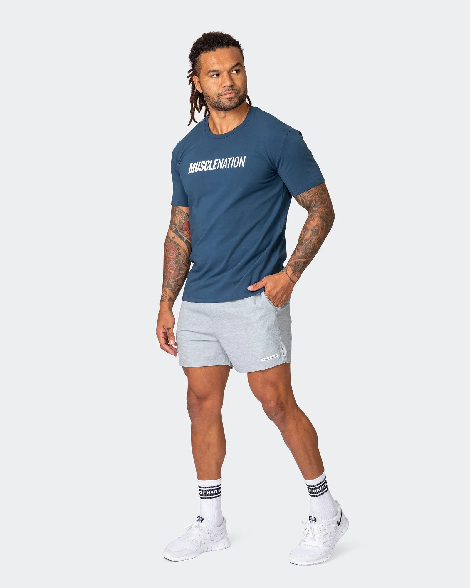 Level Up Training 4" Shorts - Quiet Grey Marl