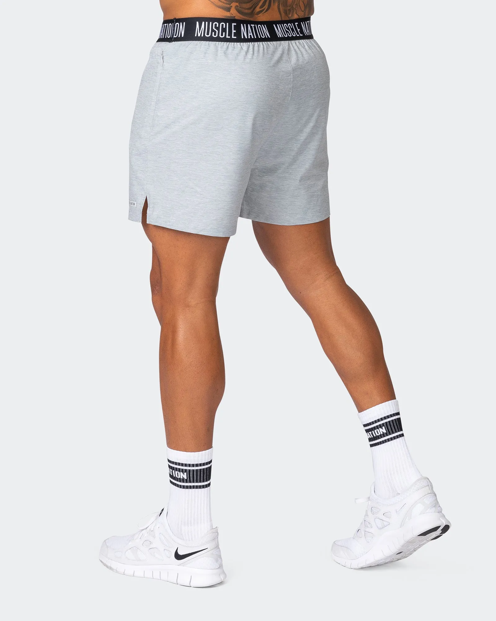 Level Up Training 4" Shorts - Quiet Grey Marl