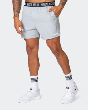 Level Up Training 4" Shorts - Quiet Grey Marl