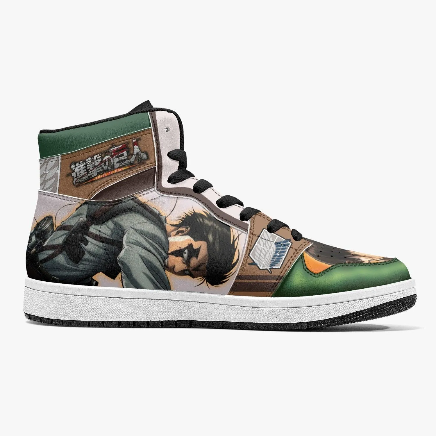 Levi Ackerman Shingeki no Kyojin Mid 1 Basketball Shoes