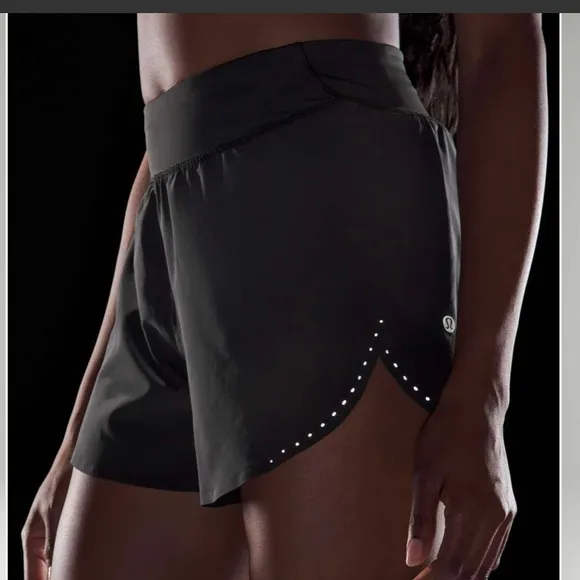 Lululemon 2023 Fast and Free Reflective High-Rise Classic-Fit Shorts 3&quot; Black