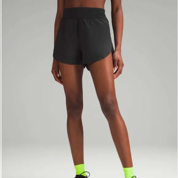 Lululemon 2023 Fast and Free Reflective High-Rise Classic-Fit Shorts 3&quot; Black