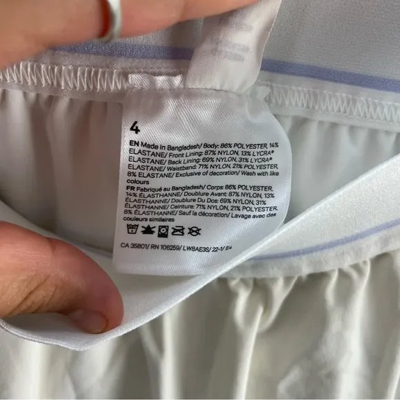 Lululemon Court Rival High-Rise Tennis Skirt in White | Size Women’s 4