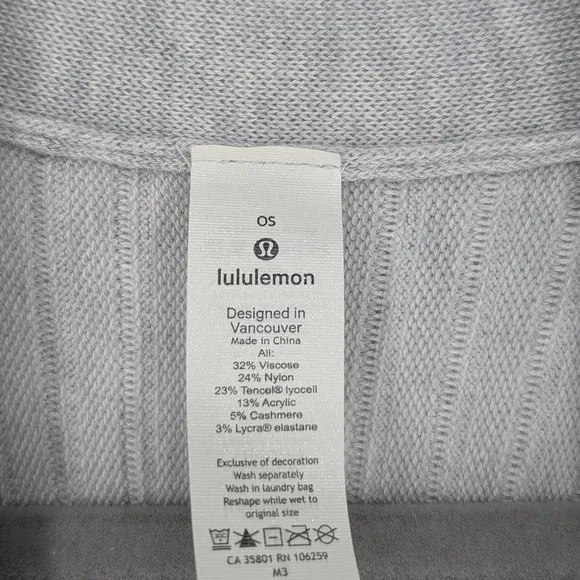 Lululemon Dream Weaver Wrap Cardigan Sweater Boolux Bamboo Tencel Cashmere