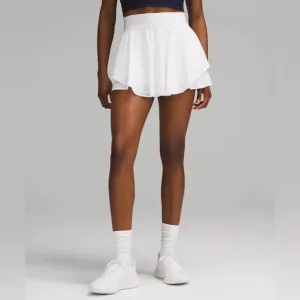 Lululemon White Women's Double Lined Tennis Skirt court revival
