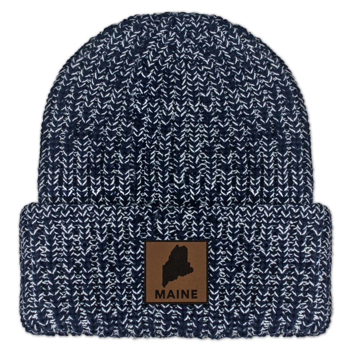 Maine Leather Patch Chunky Knit