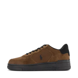 Masters Court Suede-Paneled Sneaker Brown