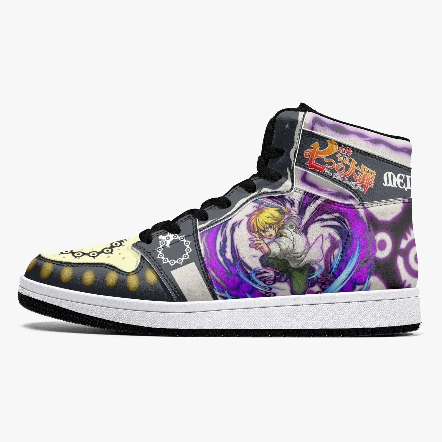 Meliodas Seven Deadly Sins Mid 1 Basketball Shoes