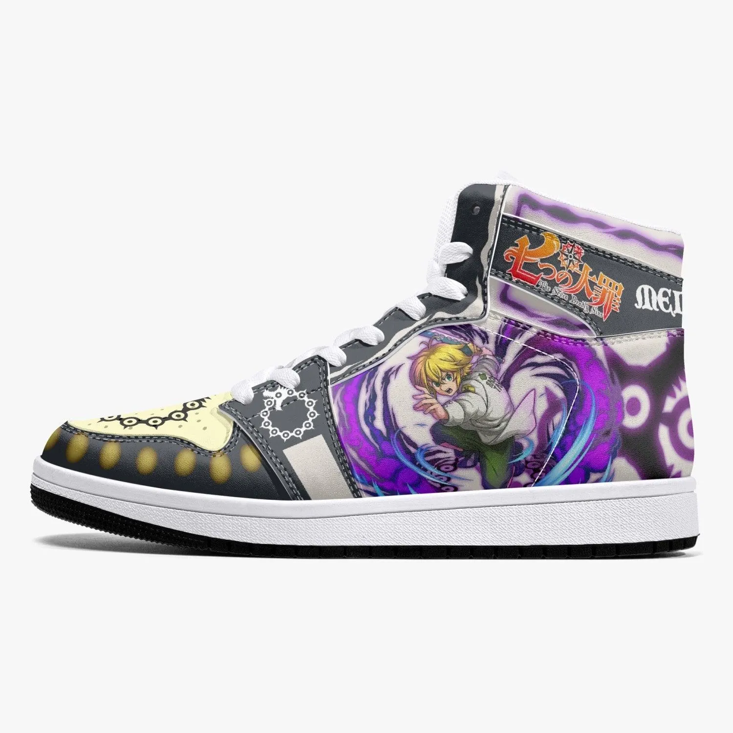 Meliodas Seven Deadly Sins Mid 1 Basketball Shoes