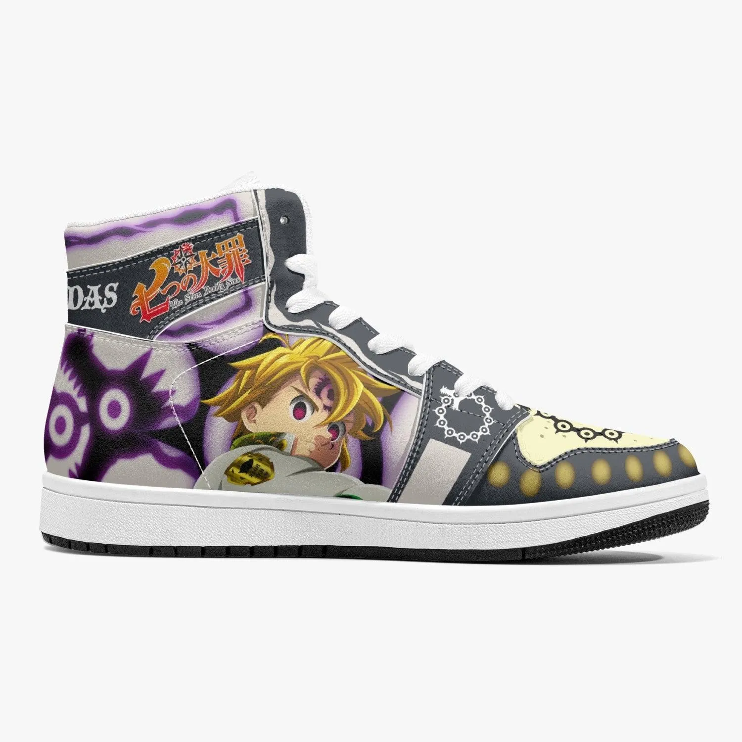 Meliodas Seven Deadly Sins Mid 1 Basketball Shoes